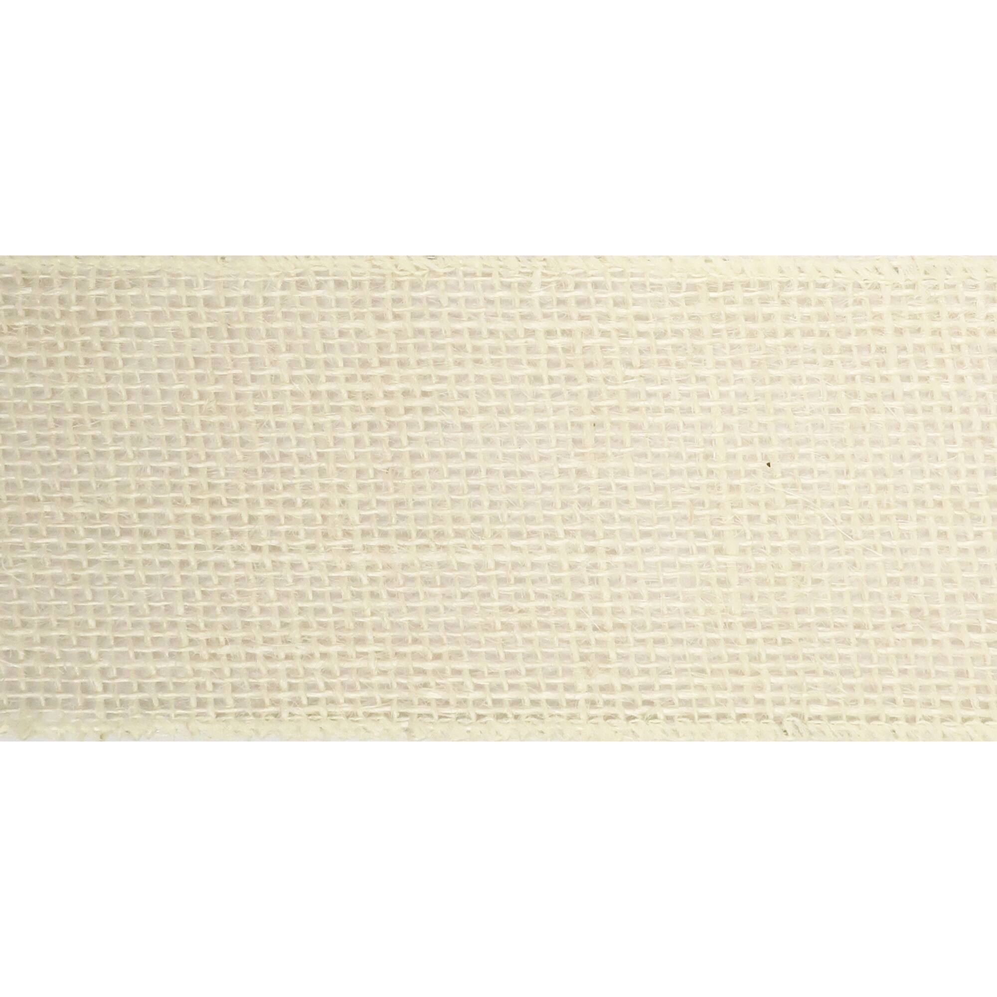 2.5" x 25ft. Ivory Wired Faux Burlap Ribbon by Celebrate It™